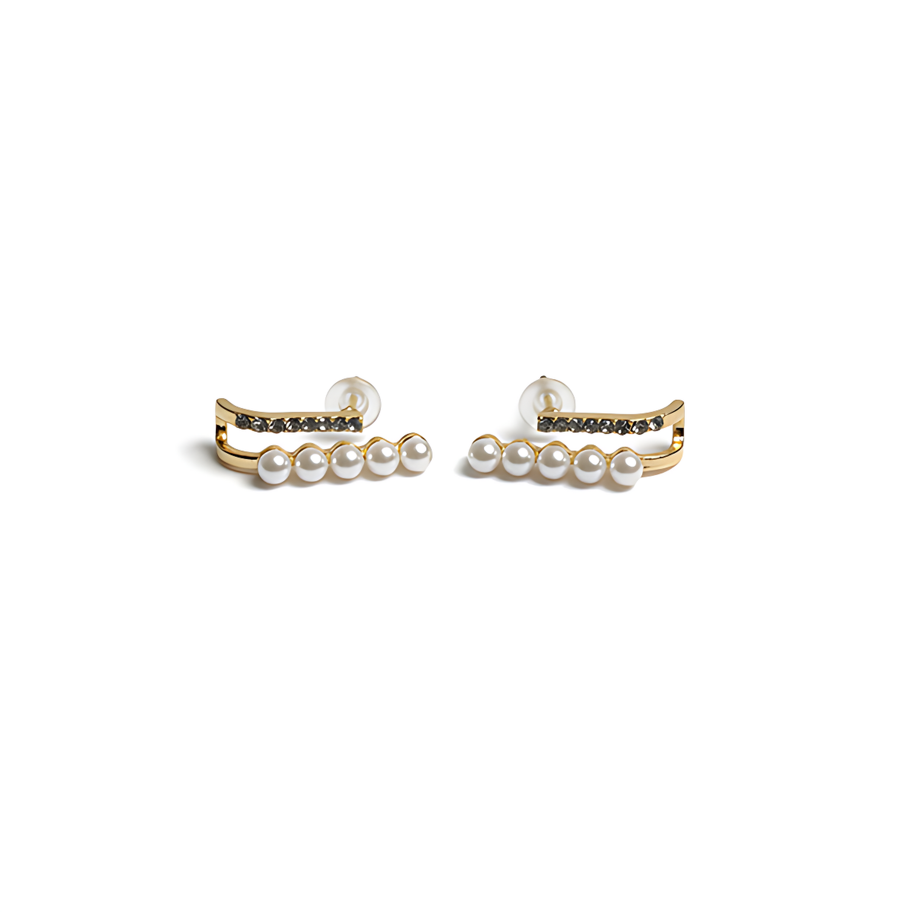 Crystal Bar Hoop Earrings