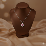 Blush Pink Teardrop Pendant Necklace