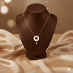 Dainty Gold Circle Pendant Necklace
