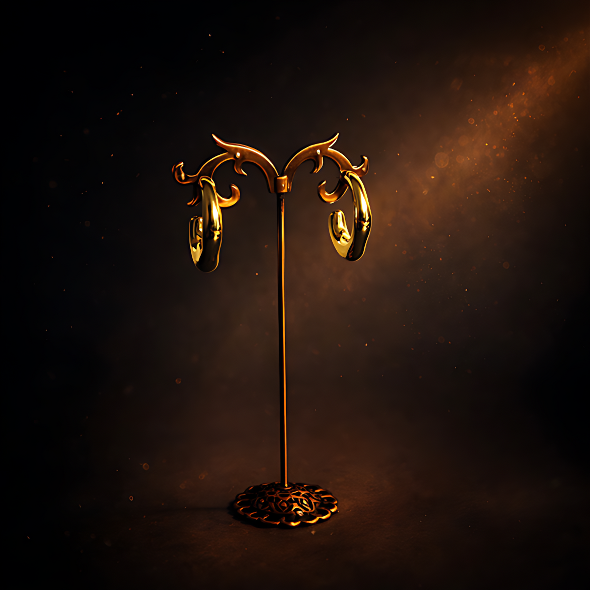 Sculpted Glow Gold Hoop Earrings