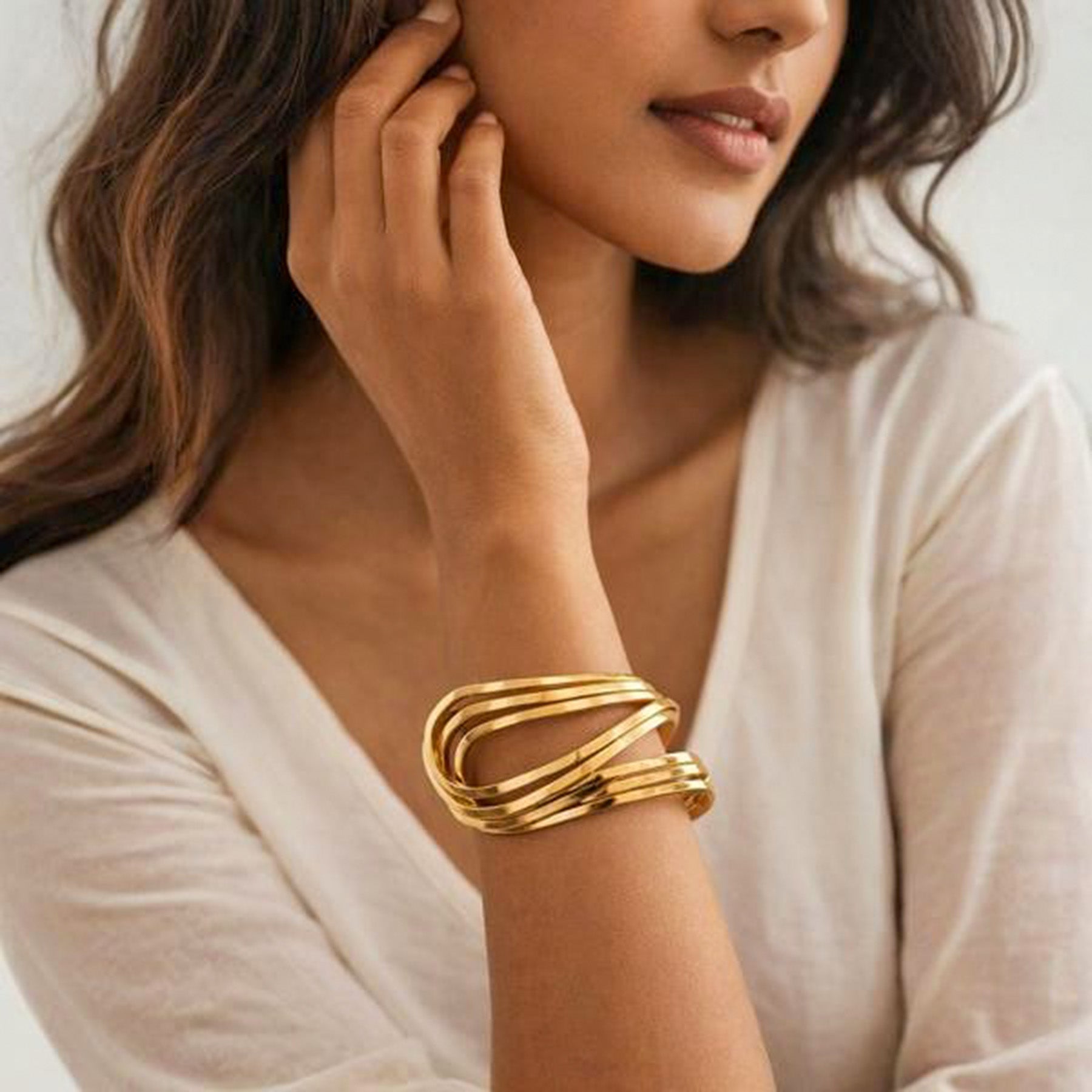 stacked cuff bracelet