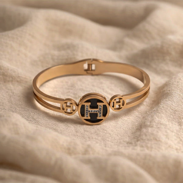 Rose gold open cuff bracelet for women
