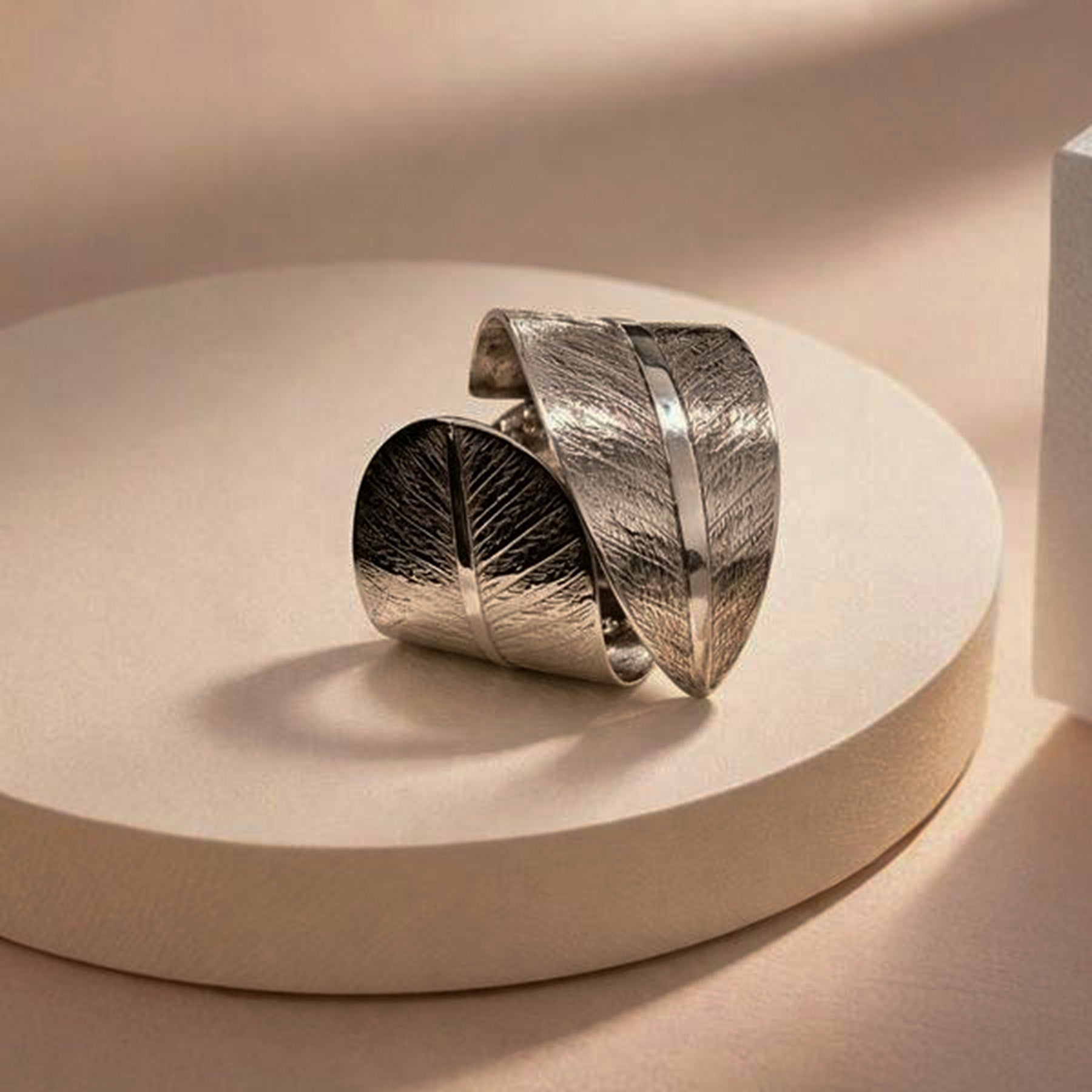 Wide statement cuff bracelet