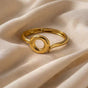 plain gold hinged bangle bracelet for women