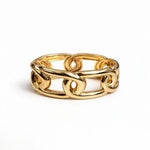 Gold plated chunky kada bracelet for women