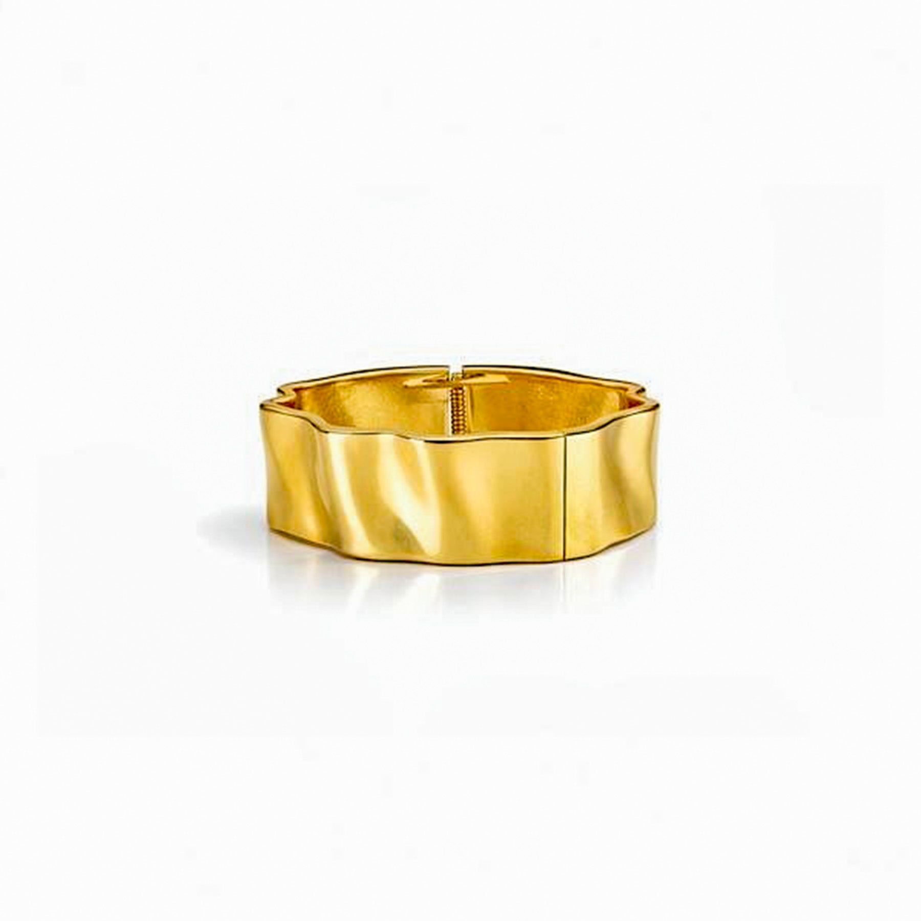 Gold Wavy Kada Bracelet for Women