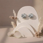 Silver Swirl Stud Earrings
