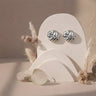 Silver Swirl Stud Earrings