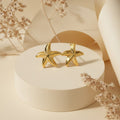 Golden Glow Crescent Hoop Earrings