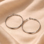 Crystal Shine Silver Hoop Earrings