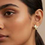 Golden Starburst Stud Earrings