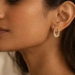 Luxe Gold Textured Hoop Earrings