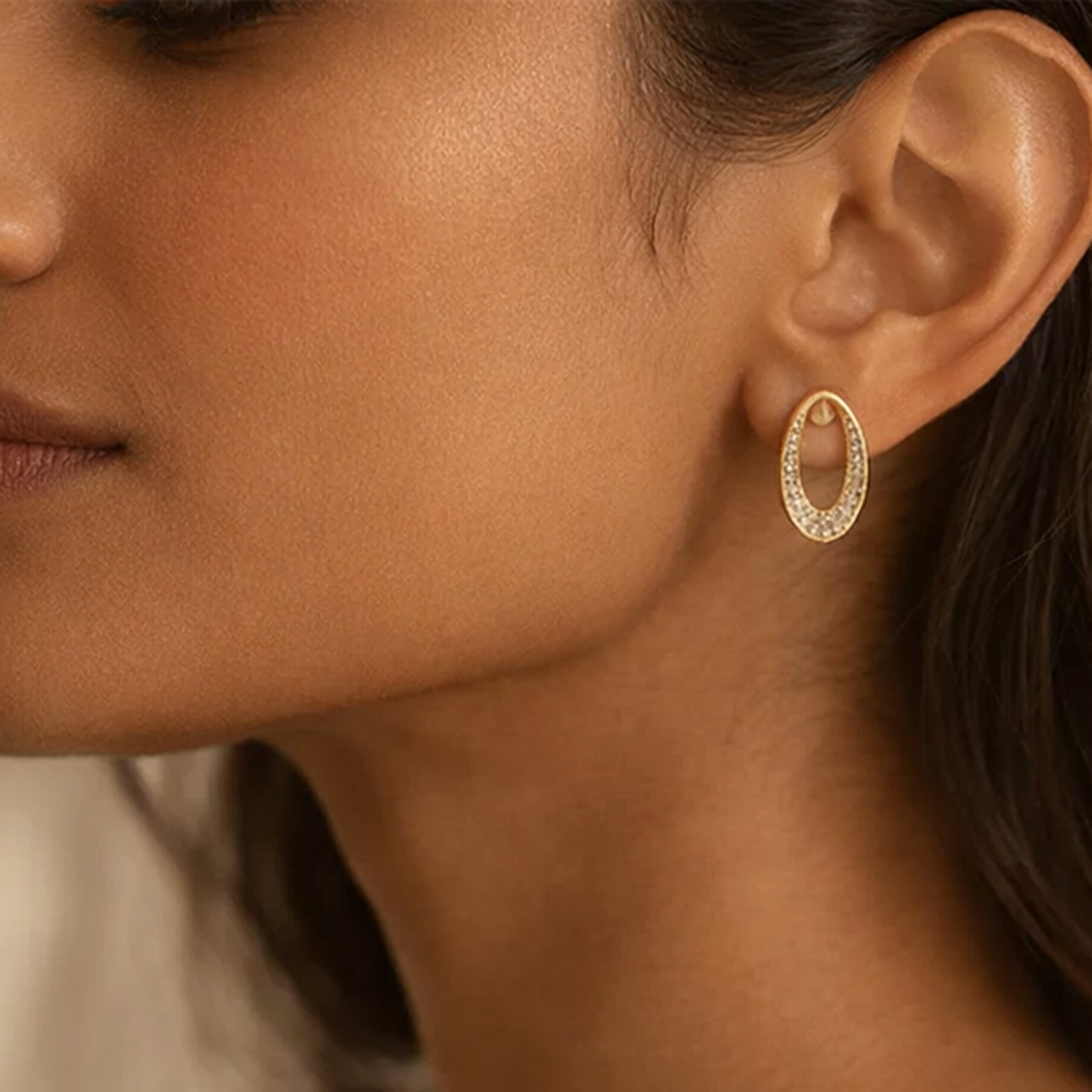 Luxe Gold Textured Hoop Earrings