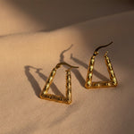 Golden Twist Cascade Hoop Earrings