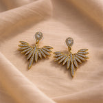 Gold Starburst Statement Earrings