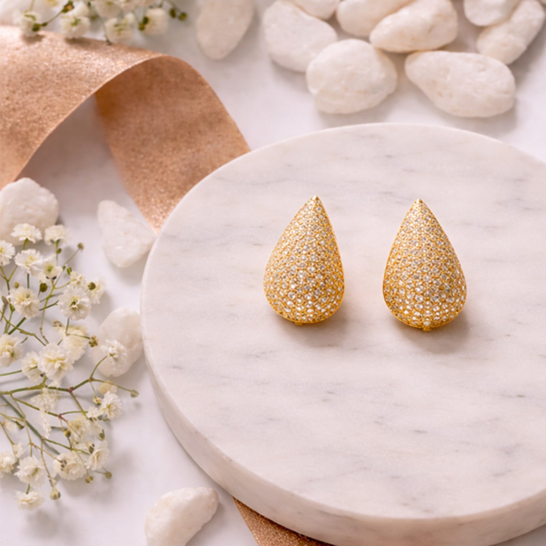 Radiant Crystal Curve Hoop Earrings