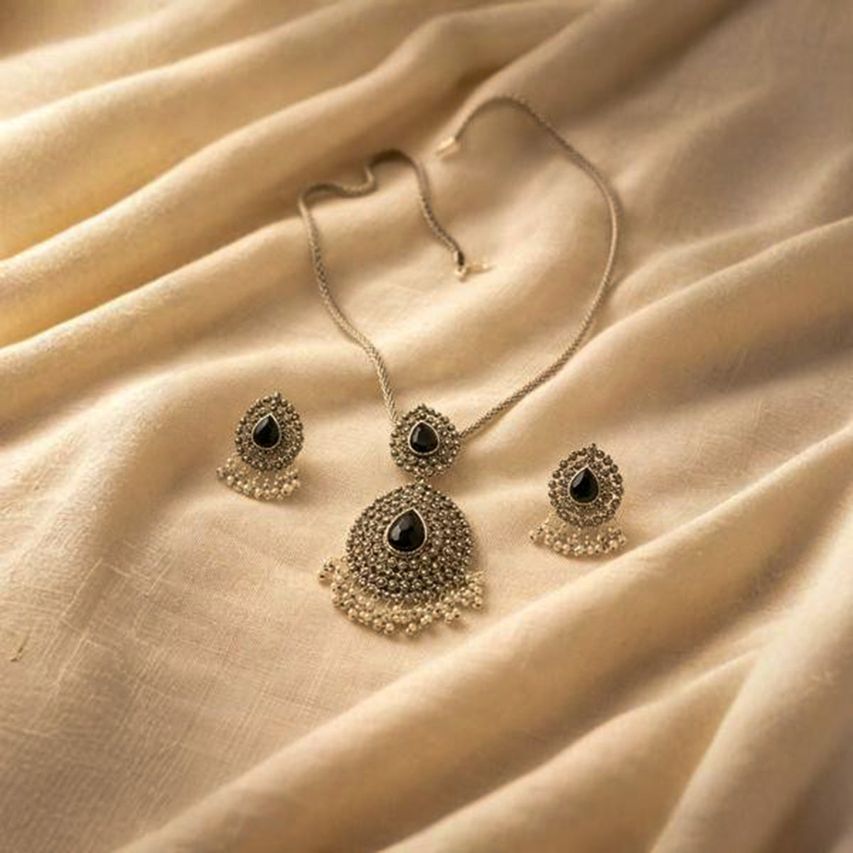 Silver Bloom Statement Necklace