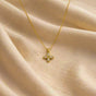 Golden Blossom Crystal Pendant Necklace