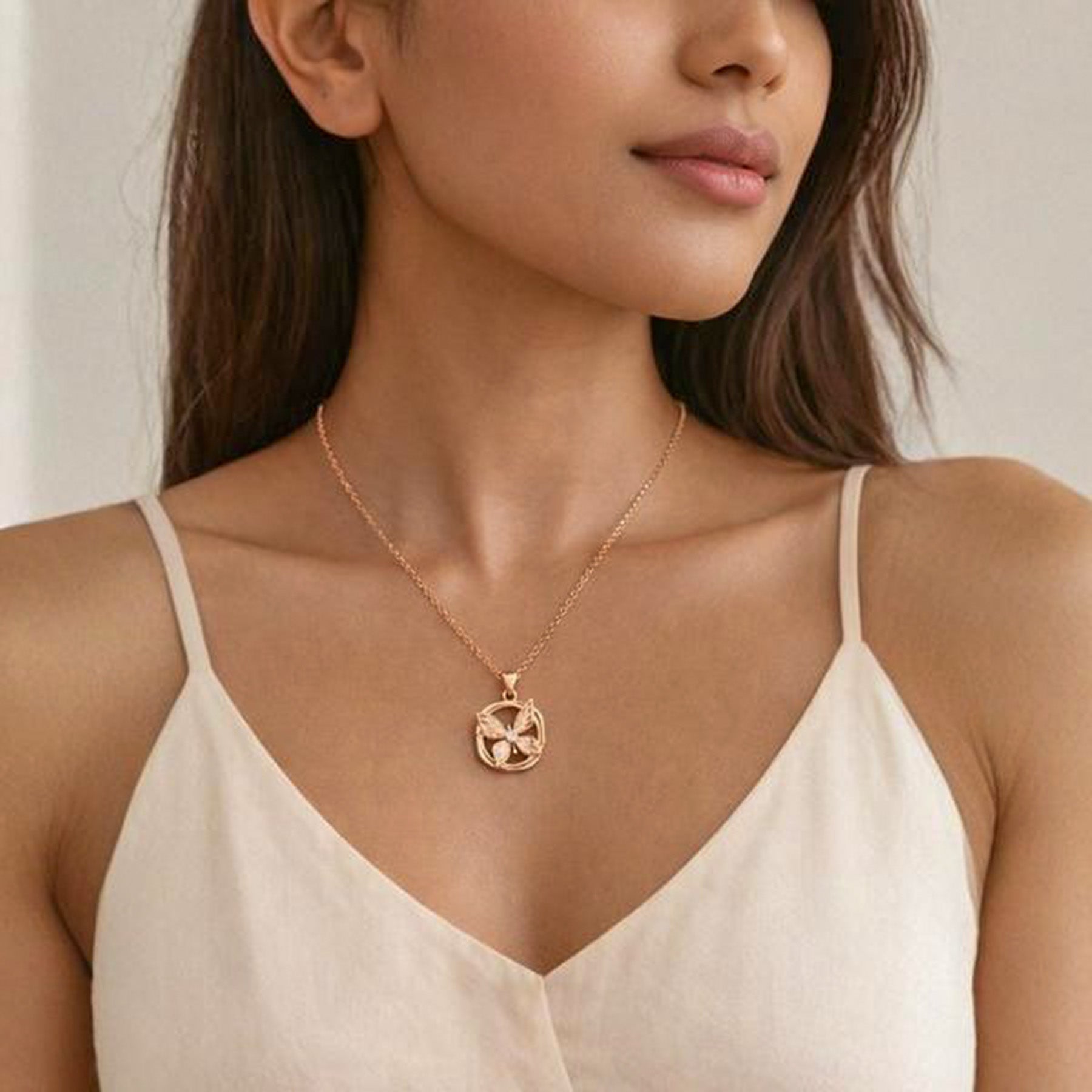 Golden Aura Pendant Necklace