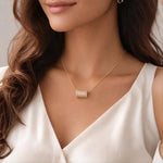 Minimal Gold Bar Pendant Necklace