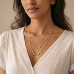 Ethereal Gold Layered Chain Choker Necklace