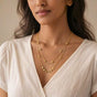 Ethereal Gold Layered Chain Choker Necklace