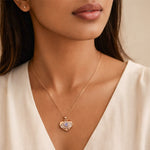 Celestial Evil Eye Heart Pendant Necklace