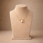 Golden Pearl Balance Pendant Necklace