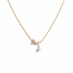 Celestial Pearl Charm Gold Necklace