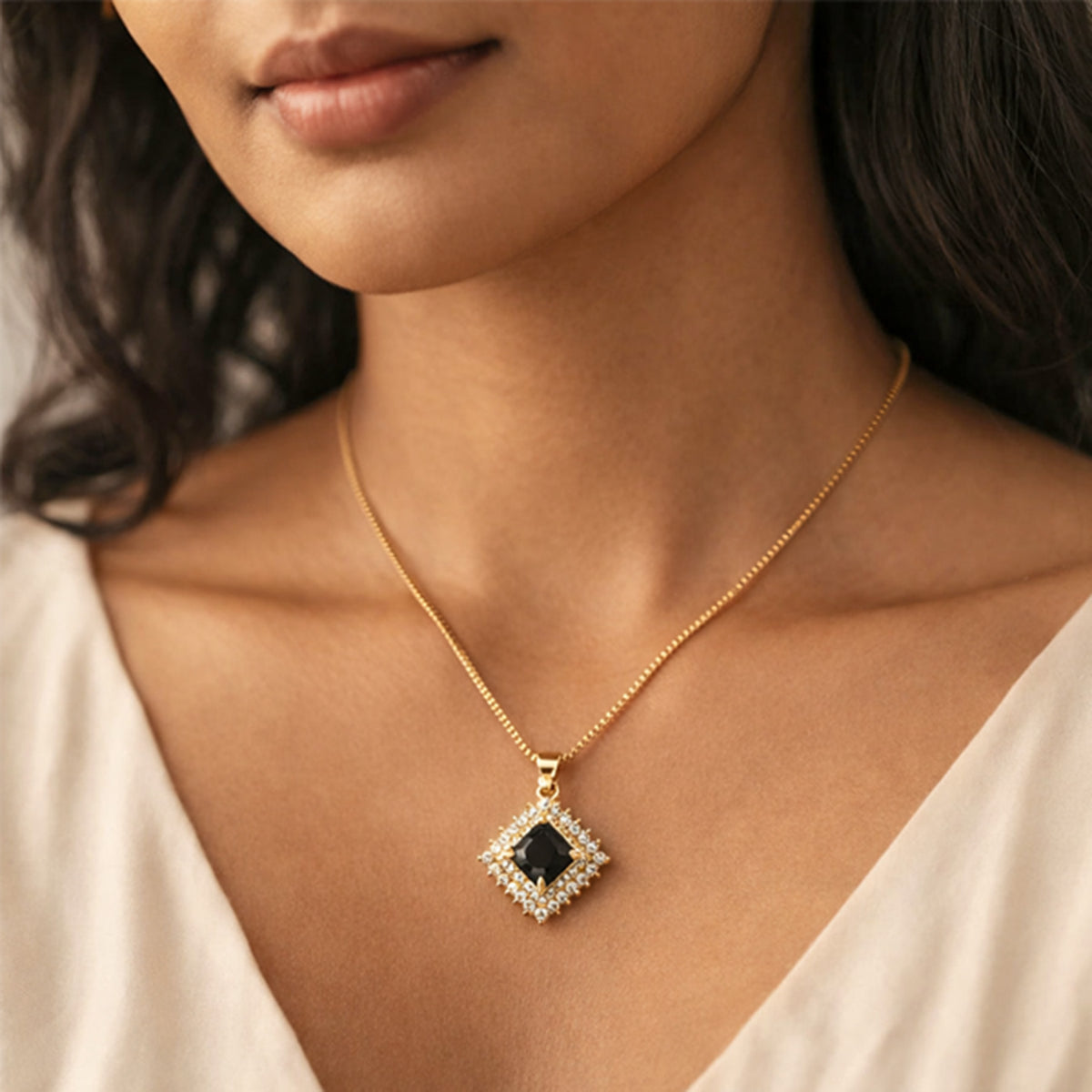 Midnight Prism Charm Necklace