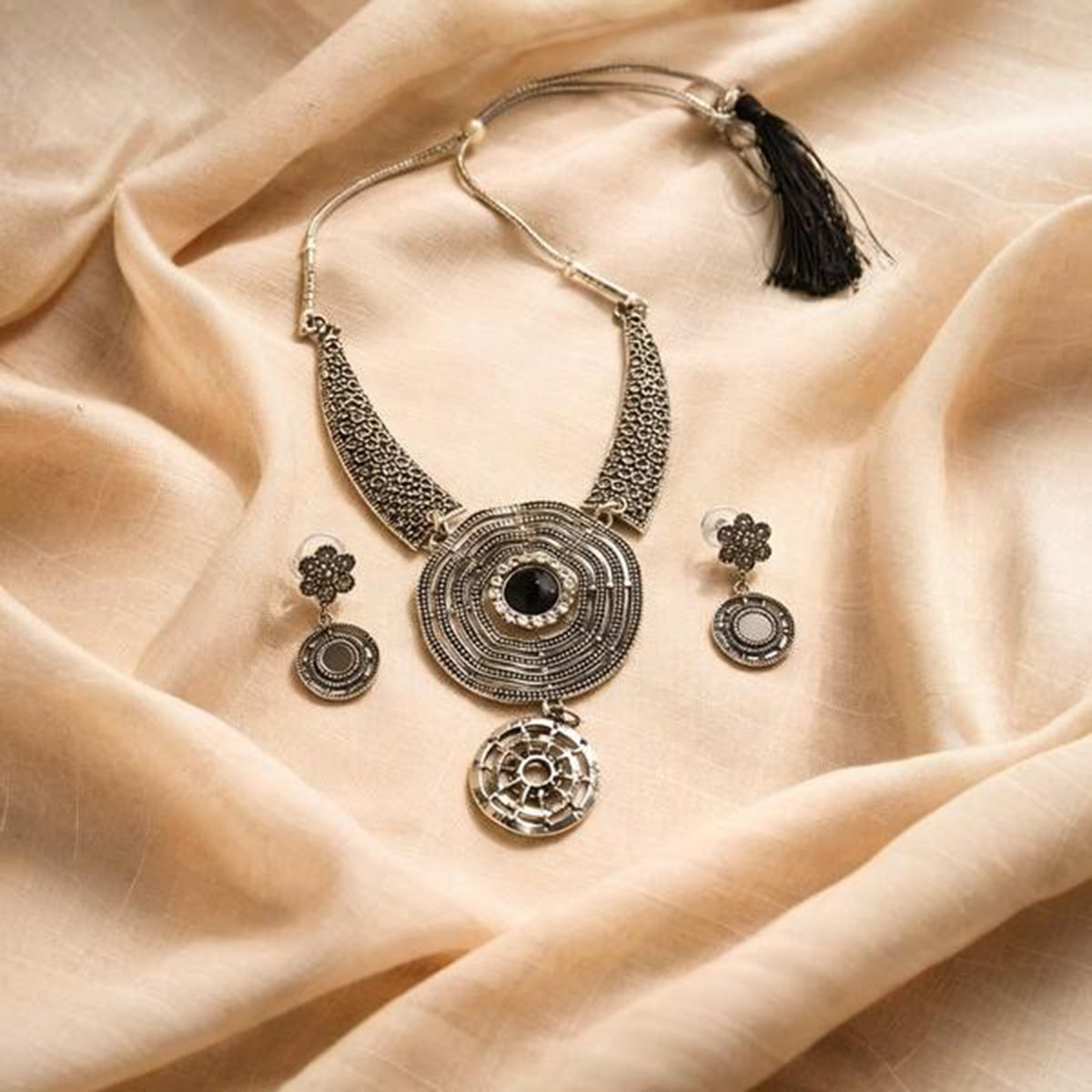 Midnight Layered Charm Necklace
