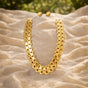 Luxe Gold Mirror Link Statement Necklace