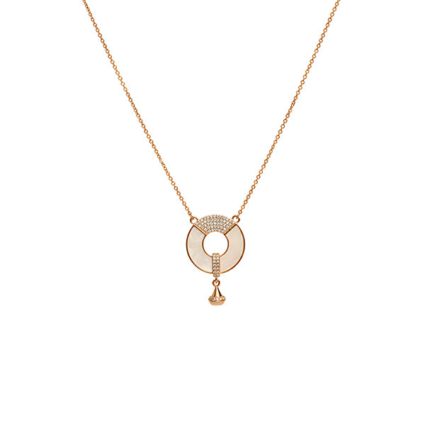 Dainty Gold Circle Pendant Necklace