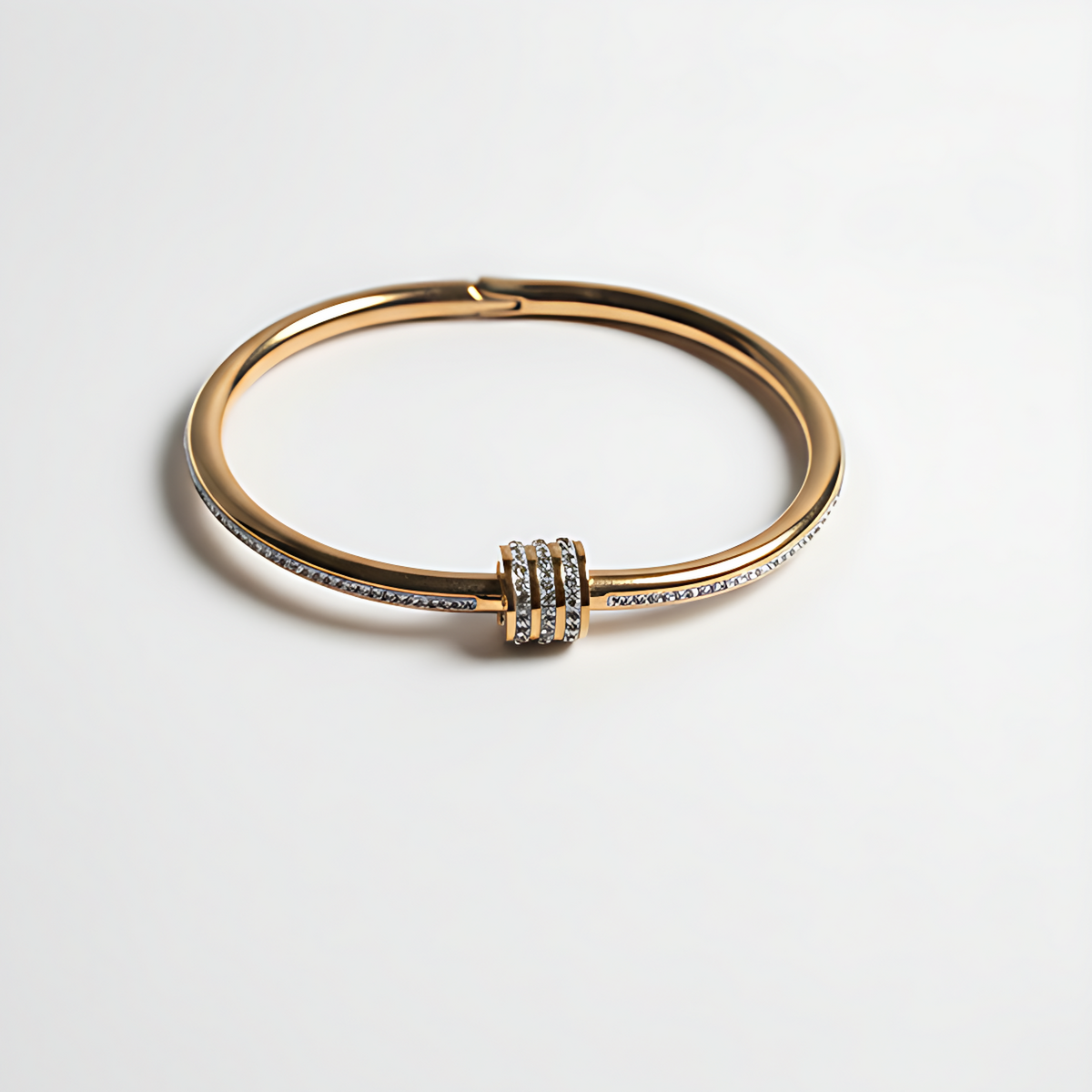 Gold-plated kada bracelet for women