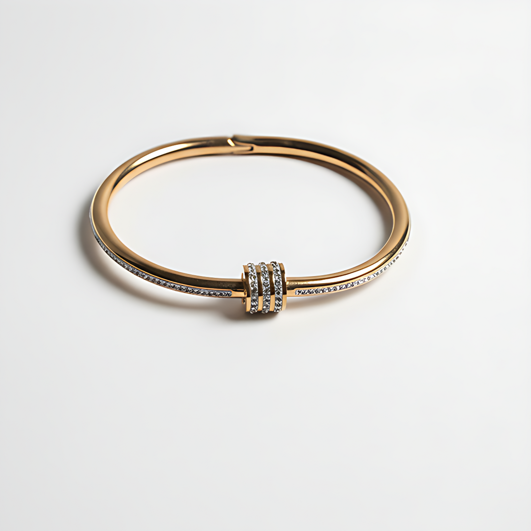 Gold-plated kada bracelet for women