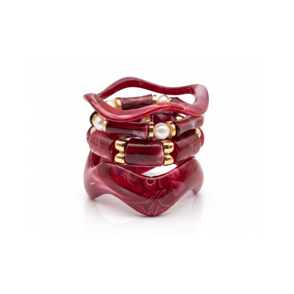 White Marble Kada Bracelet Bangles Set
