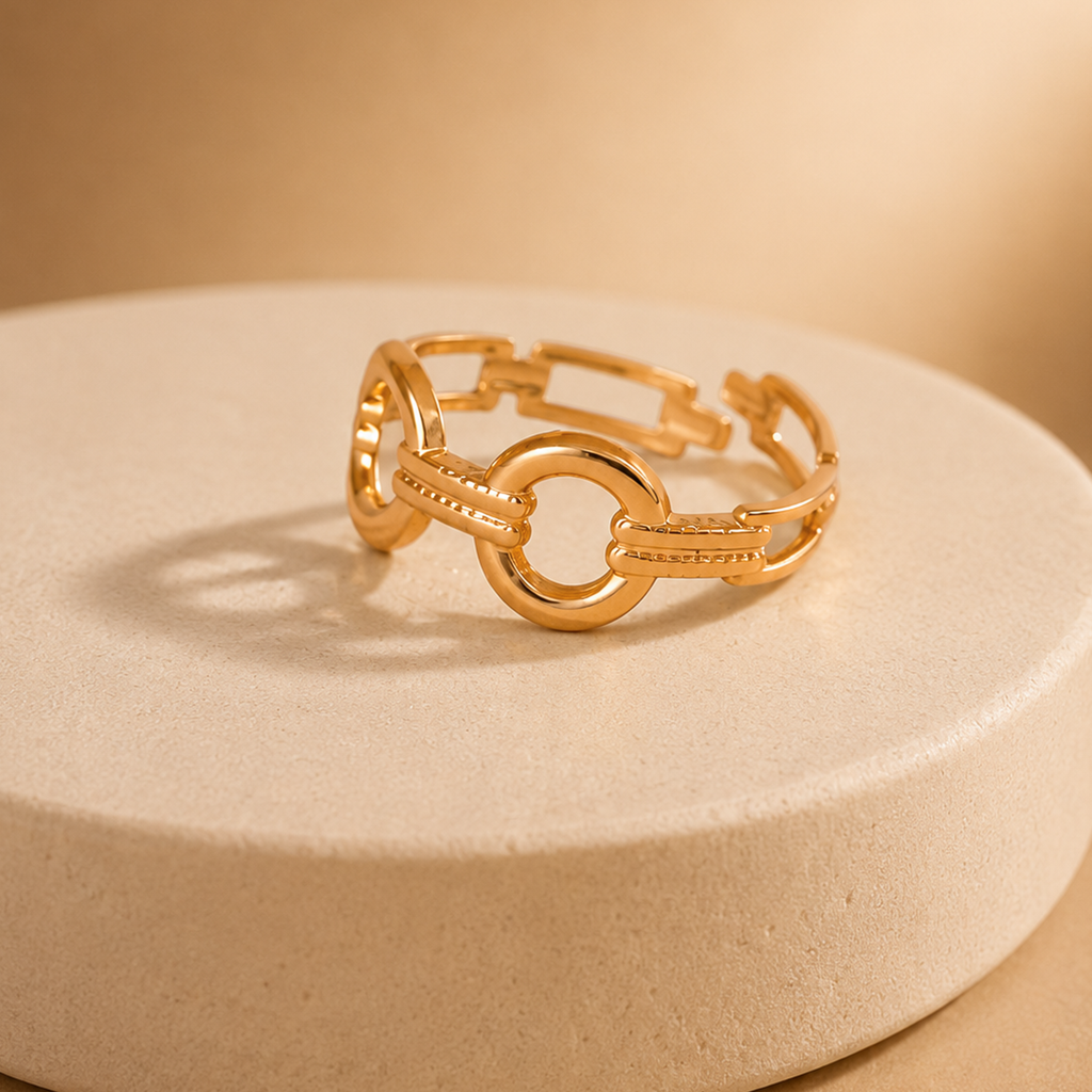 Linked Chain Gold Ring