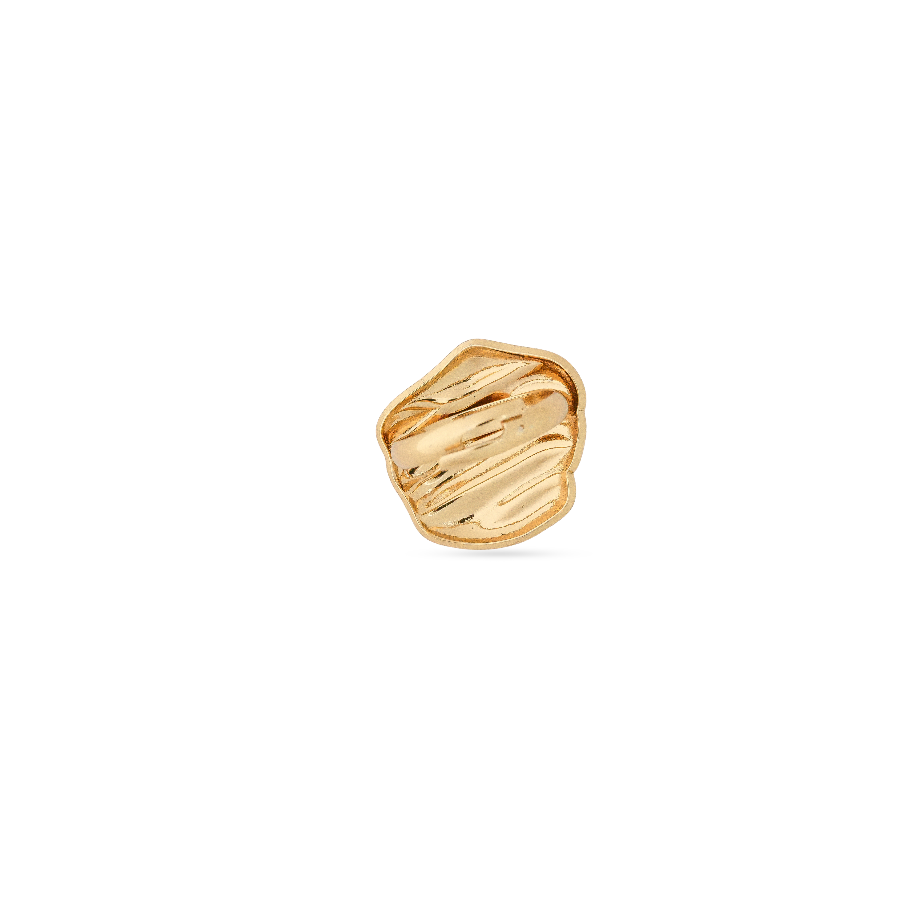 Ripple Texture Oval Ring