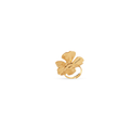 Golden Bloom floral adjustable ring for women with glossy gold-plated finish