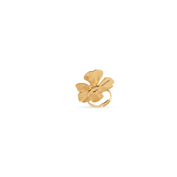 Golden Bloom Adjustable Ring