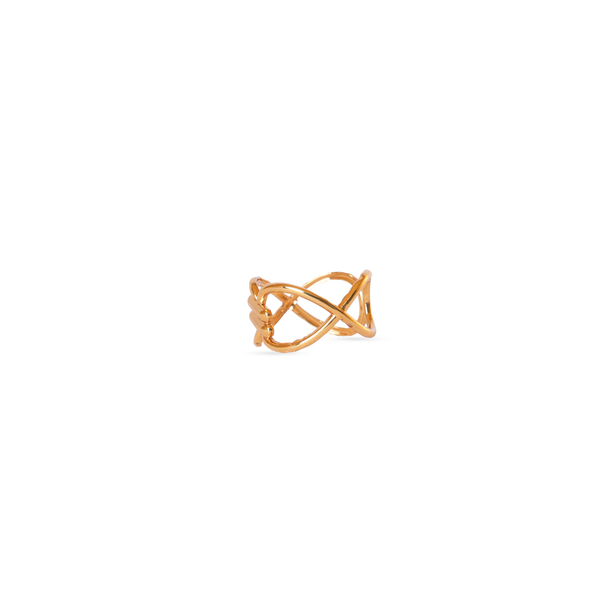 Interlocked Oval Knot Ring