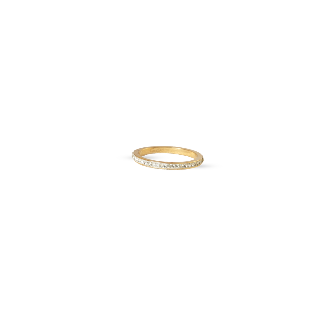 Slim Crystal Band Ring