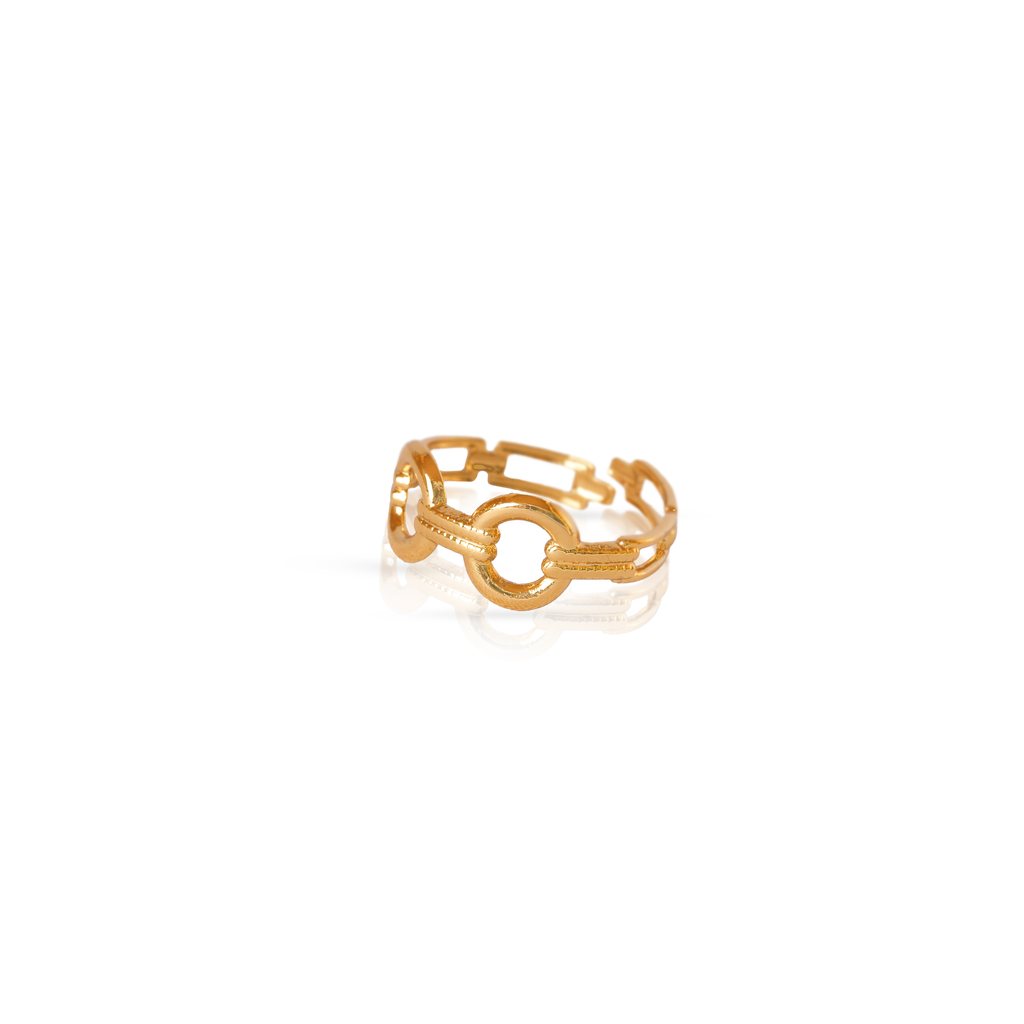 Linked Chain Gold Ring
