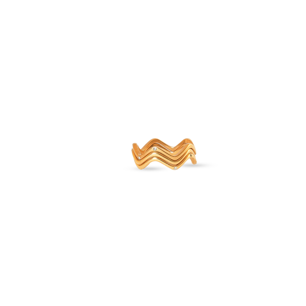 Triple Wave Layered Ring