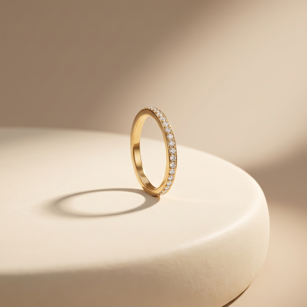 Slim Crystal Band Ring
