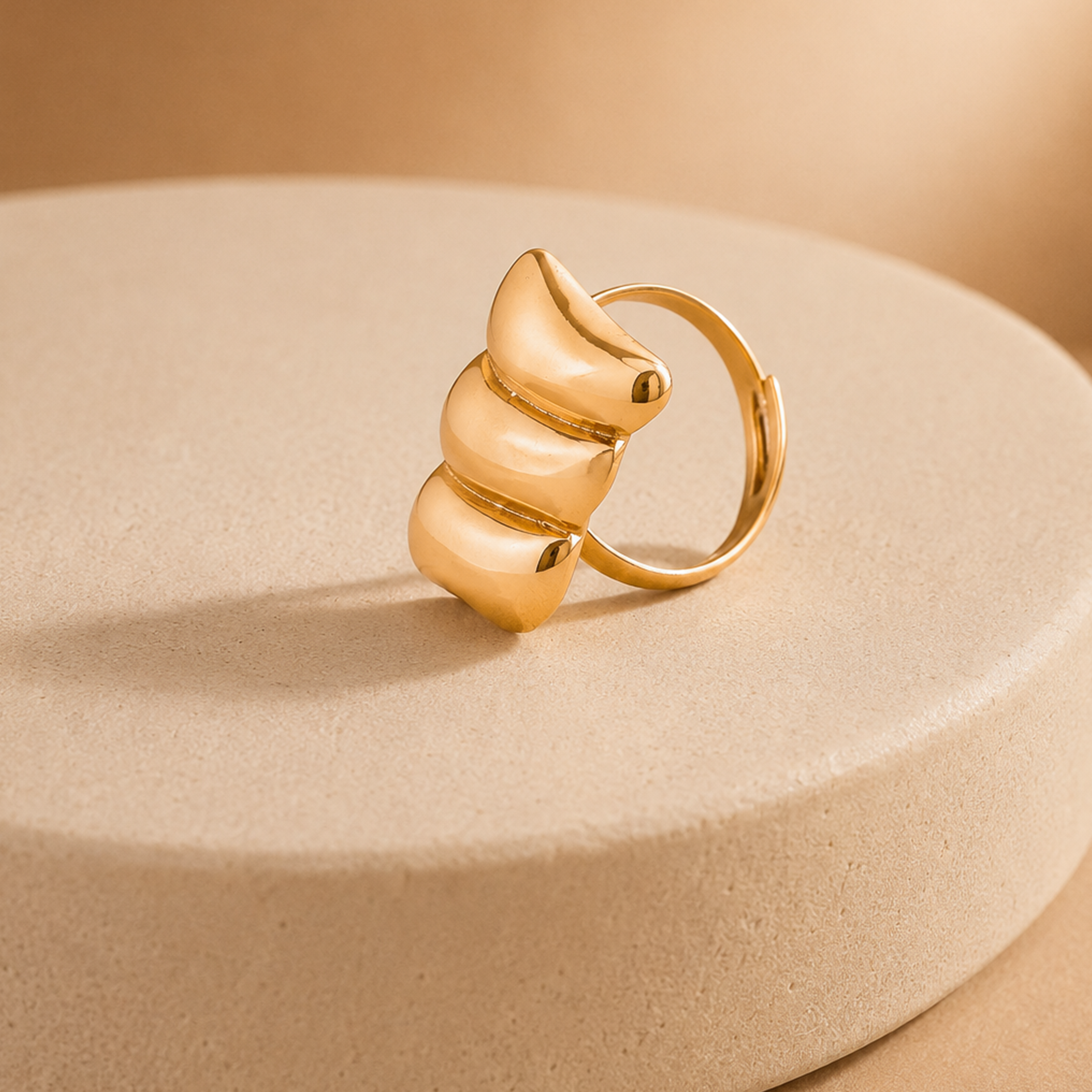 Sculpted Triple Wing Statement Ring