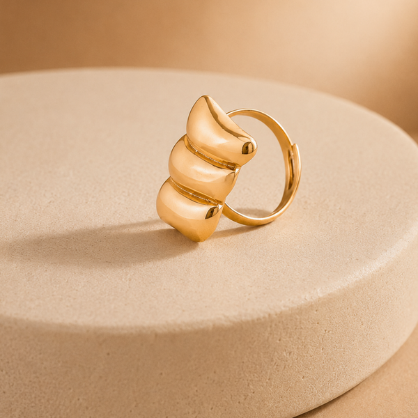 Sculpted Triple Wing Statement Ring