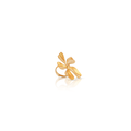 Gold-plated Petal Bloom statement ring for women with textured floral design