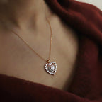 Blush Halo Gold Pendant Necklace