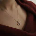 Radiant Gold Spiral Pendant Necklace